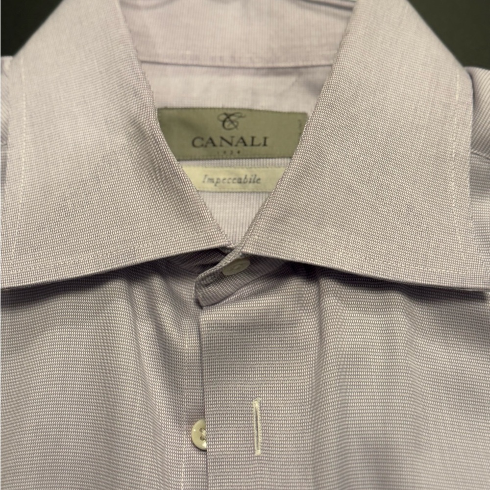Canali Men's Light Purple Shirt